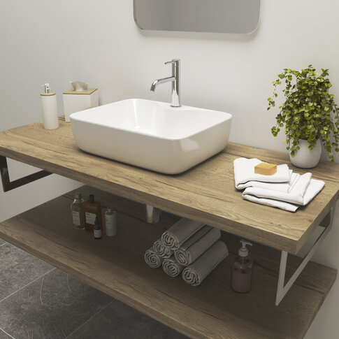 NATURAL HALIFAX OAK slab under sink